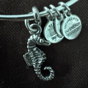 THREE Alex and Ani Nautical Bracelets: Seahorse, Starfish, Live a Happy Life
